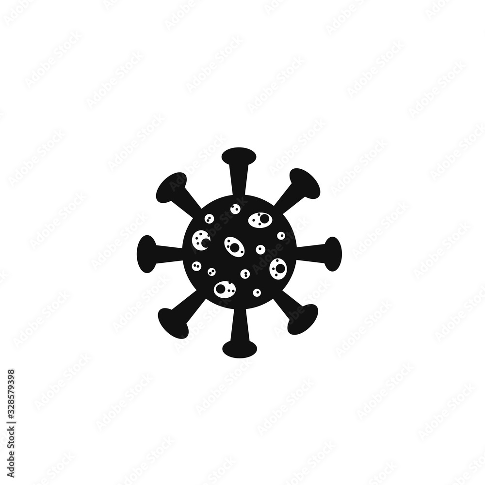 Fototapeta premium Corona virus icon sign on white background. Pandemic and coronavirus outbreaks 