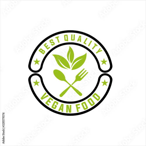 Vegan food diet icon. Organic, bio, eco symbol. Vegan, no meat, lactose free, healthy, fresh and nonviolent food. 