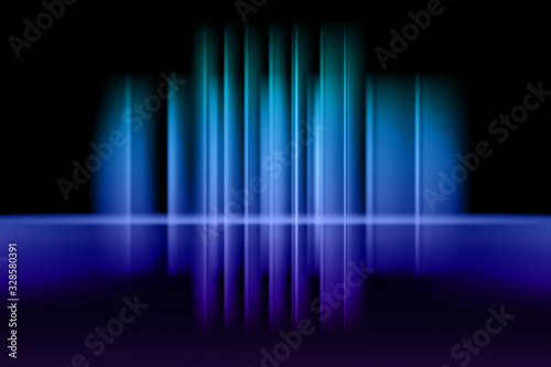 abstract blue and purple light with black background