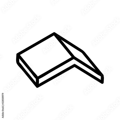 Roof icon vector. Thin line sign. Isolated contour symbol illustration
