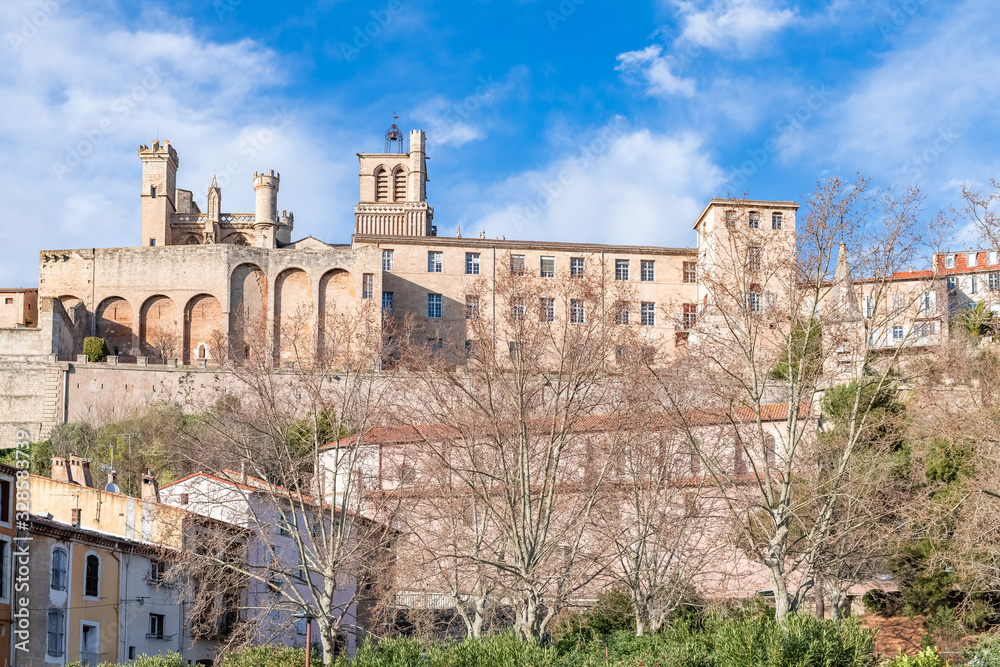 Béziers in France, the cathedral Saint-Nazaire, beautiful monument