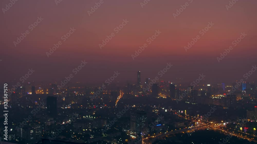 Hanoi seen from bigest building. Hanoi night landscape, Vietnam Hanoi seen from bigest building. Hanoi night landscape, Vietnam