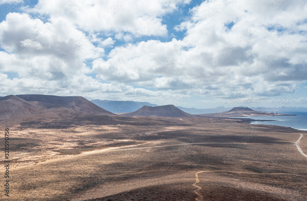 Landscape on island La Grasiosa, Canary Islands