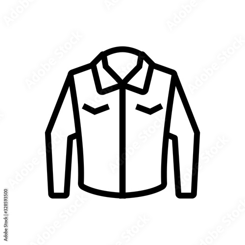 Winter jacket icon vector. Thin line sign. Isolated contour symbol illustration