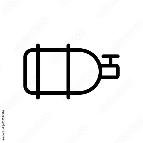 gas butane icon vector. Thin line sign. Isolated contour symbol illustration