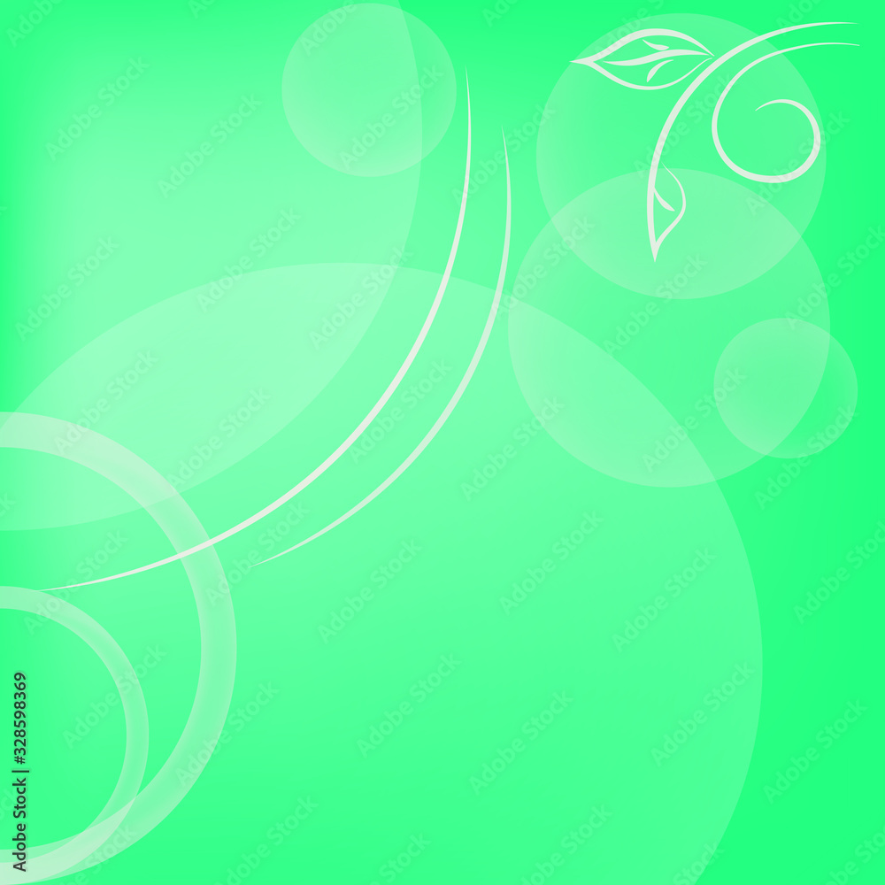 Environmental green background, abstract spherical shapes, space for text. Environmental green background, abstract spherical shapes, space for text.