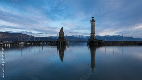 Zeitraffer Abendstimmung Hafen Lindau Insel