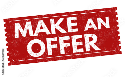 Make an offer sign or stamp
