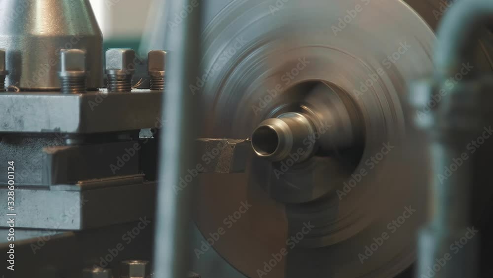 Metallic modern technological industrial factory equipment during the work process Metallic modern technological industrial factory equipment during the work process