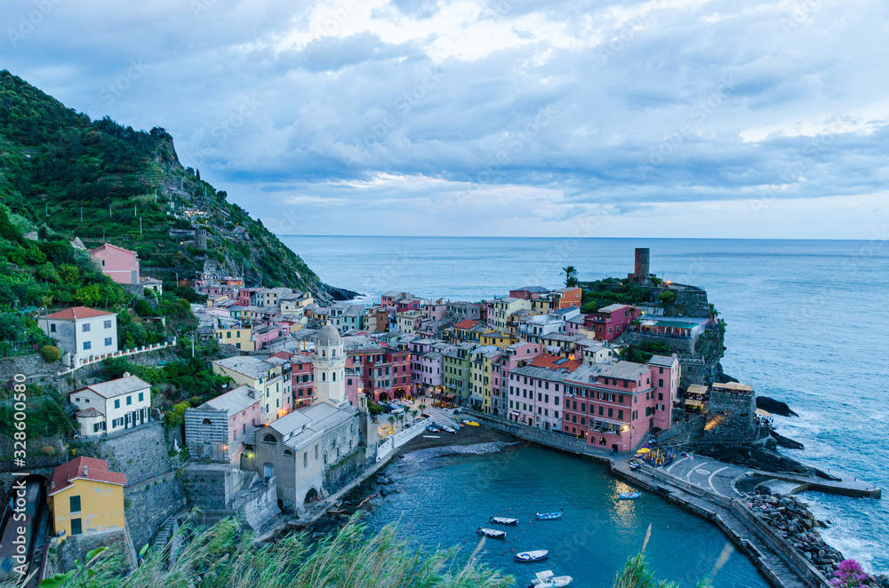 Beautiful village in Cinque Terre UNESCO heritage site, Italy
