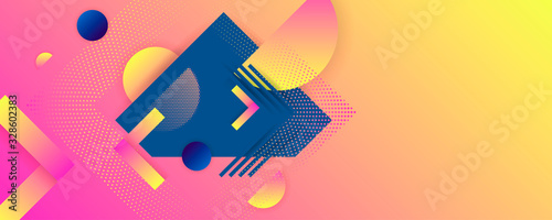 Bright color design backgrounds template summer juicy background with geometric elements