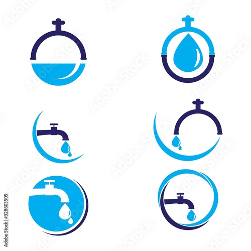 set of plumbing illustration vector
