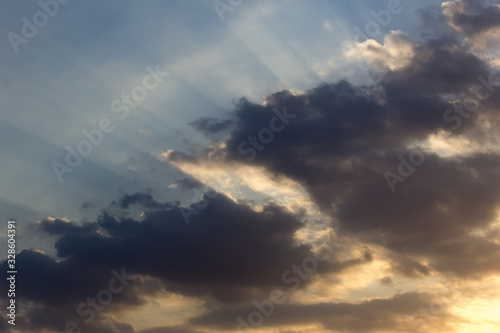 dramatic sky with clouds