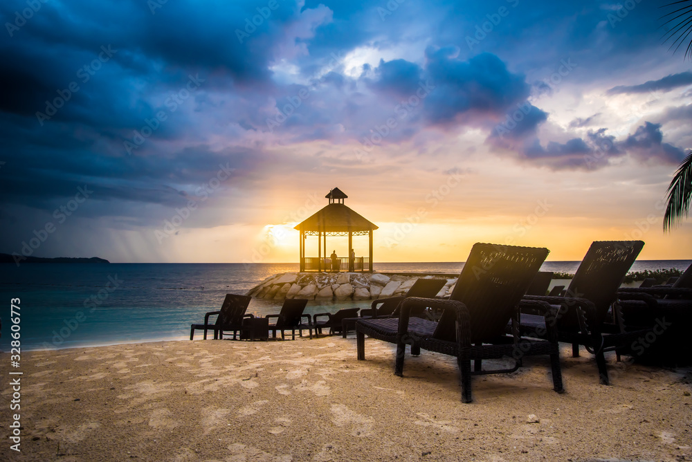 Tropical Island Sunset