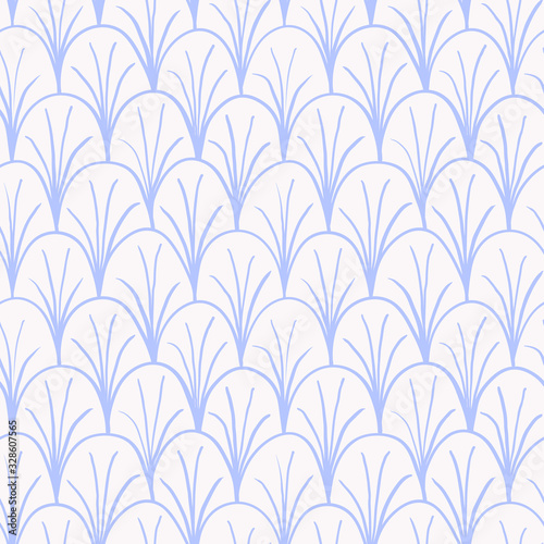 Blue shells seamless pattern