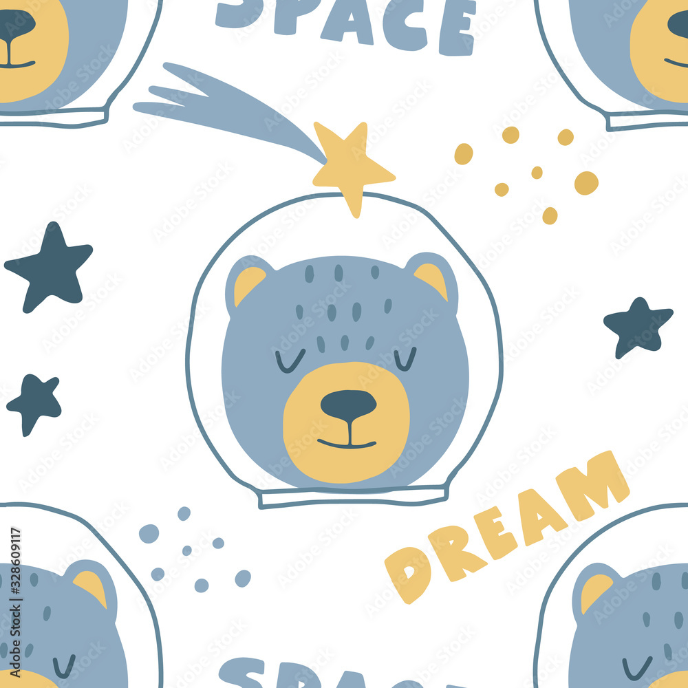 Blue Space Bear