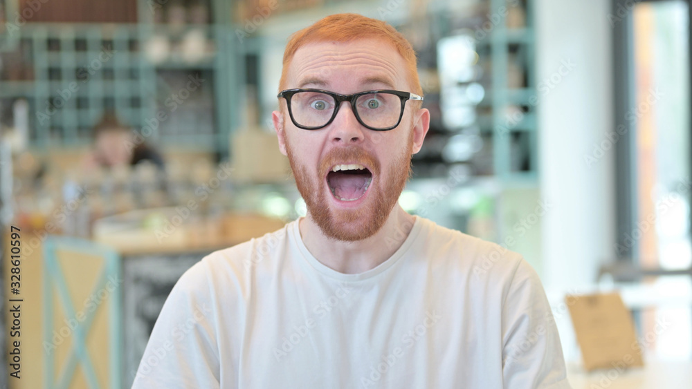 Portrait of Excited Redhead Man Celebrating Success Portrait of Excited Redhead Man Celebrating Success