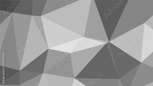 Black and white polygon pattern. Low poly design © Miubewa 