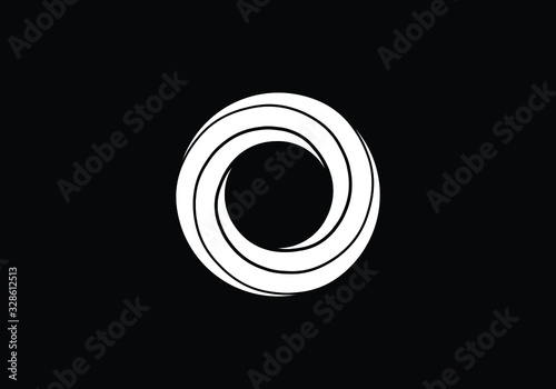 Abstract  Circle shape, swirl or spiral symbol, Vector illustration.