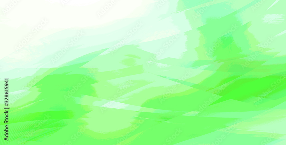 Obraz premium ライトグリーンの透明感あるウェーブ（アブストラクト）