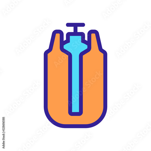 propane gas icon vector. Thin line sign. Isolated contour symbol illustration