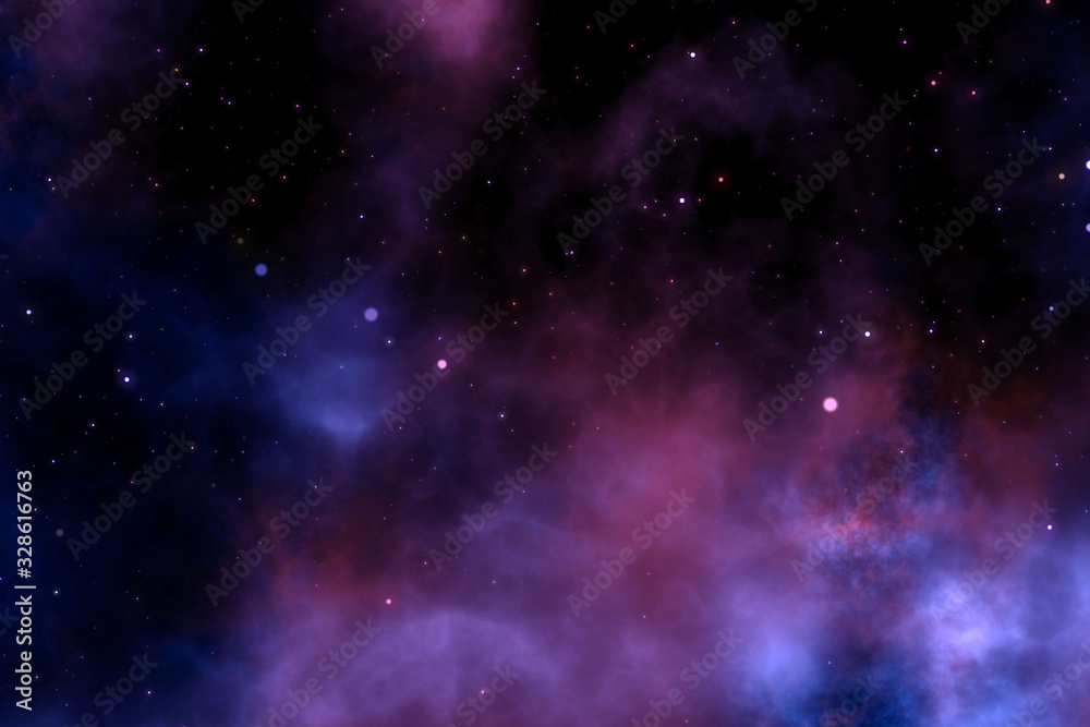 space with nebula and stars