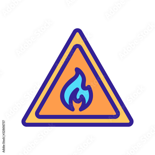 propane gas icon vector. Thin line sign. Isolated contour symbol illustration