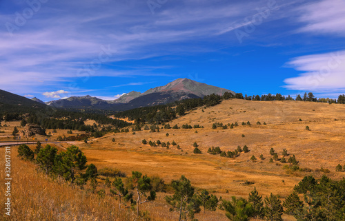Scenic landscape in Rocky mountain national park