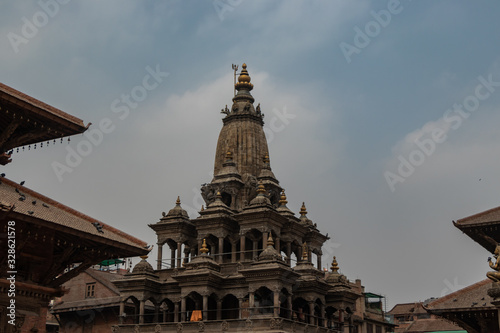 Krishna Mandir(Krishna Temple), in the heart of the Patan Durbar Square, Patan, Nepal on a clear and sunny day