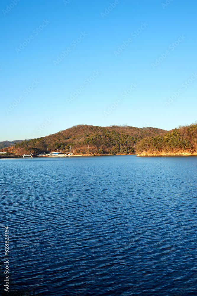 Baegun Lake in Uiwang-si, South Korea.