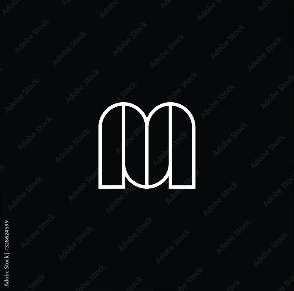 MM initials monogram letter text alphabet logo design Stock Vector