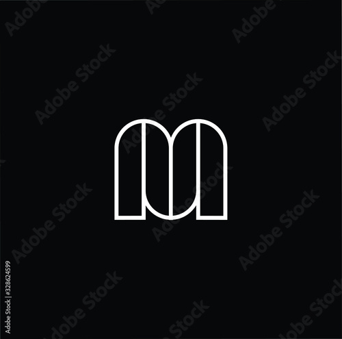 Initial based modern and minimal Logo. M MM MU UM letter trendy fonts monogram icon symbol. Universal professional elegant luxury alphabet vector design