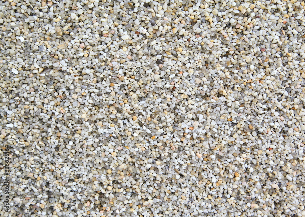 White pebble on the small garden ground inside the house. White pebble on the small garden ground inside the house.