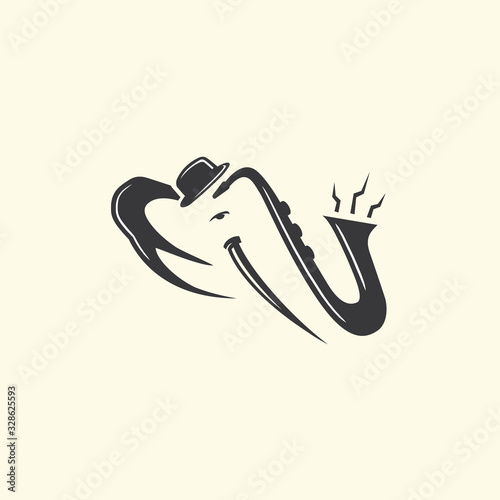 Photography Elephant Jazz logo Design