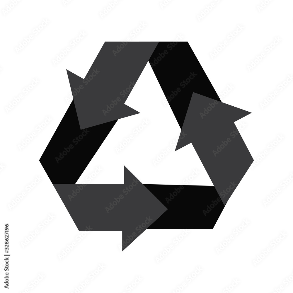 Graphic Illustration of Recycle symbol in white backgound, fit for packaging and bottle design Graphic Illustration of Recycle symbol in white backgound, fit for packaging and bottle design