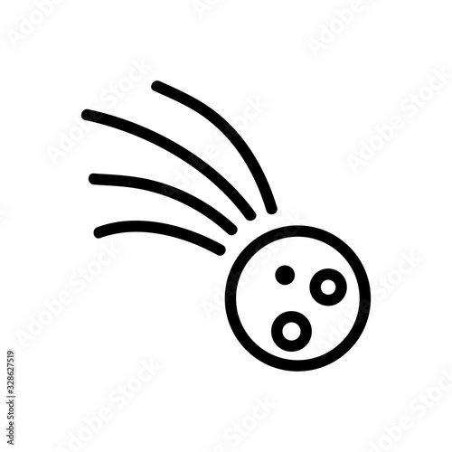 meteorite icon vector. Thin line sign. Isolated contour symbol illustration