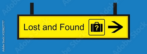 airport lost and found sign