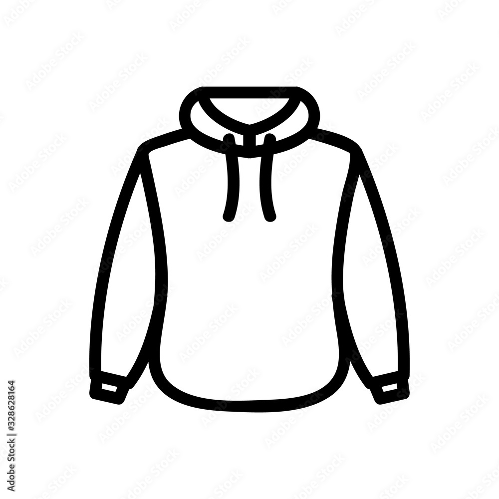 Vecteur Stock Warm hoodie icon vector. Thin line sign. Isolated contour  symbol illustration | Adobe Stock