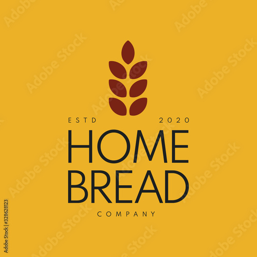Home Made Bread Symbol, Craft Bakery Vector Logo, Healthy Pastry Shop Premium Logo Concept. Modern Bakery Wheat Sign. Bakery Shop Vector Logotype Design Template.