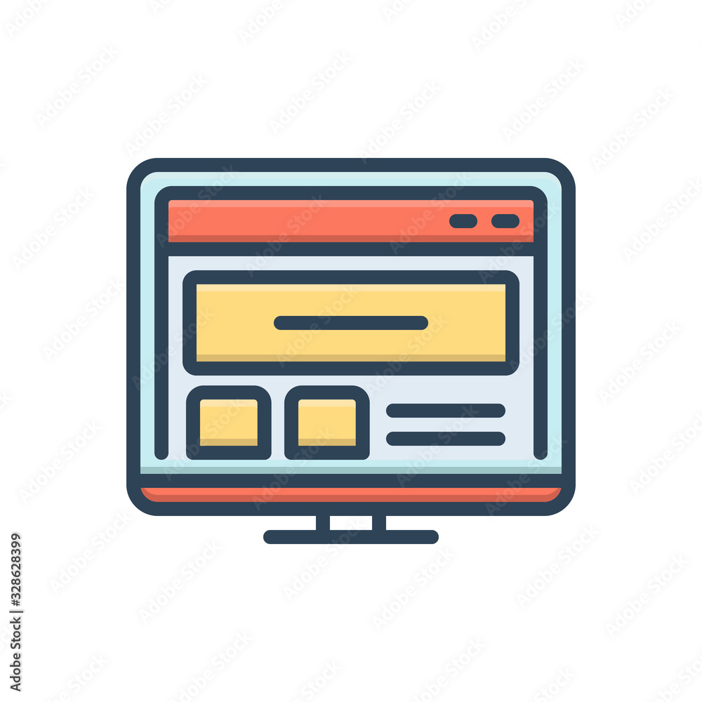 Fototapeta premium Color illustration icon for web,