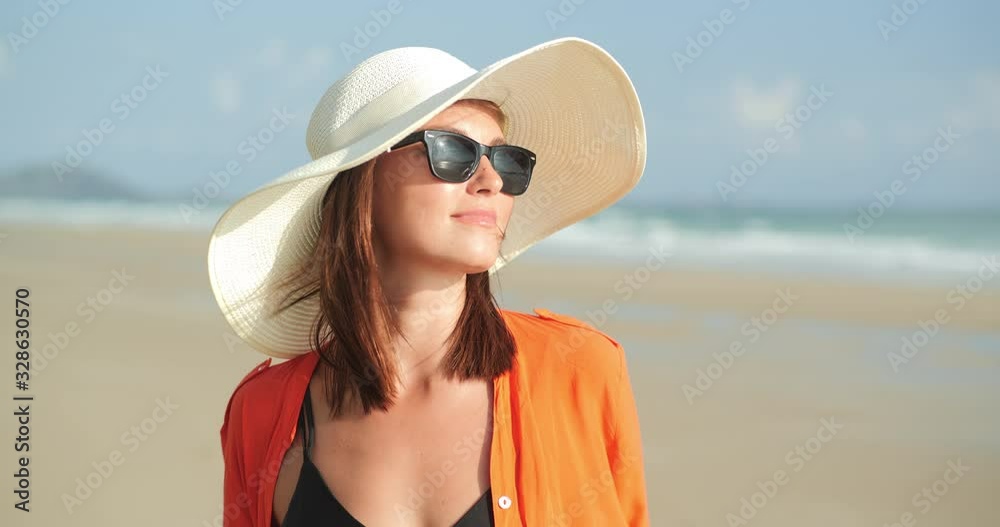 Beautiful woman with relaxing on summer travel vacation. Summer, Travel and Beauty concept. Beautiful woman with relaxing on summer travel vacation. Summer, Travel and Beauty concept.