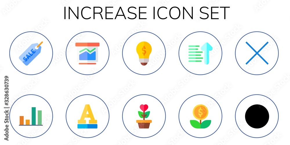 increase icon set
