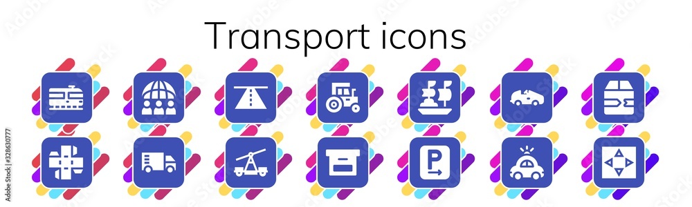 Modern Simple Set of transport Vector filled Icons Modern Simple Set of transport Vector filled Icons