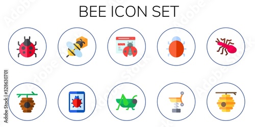 bee icon set