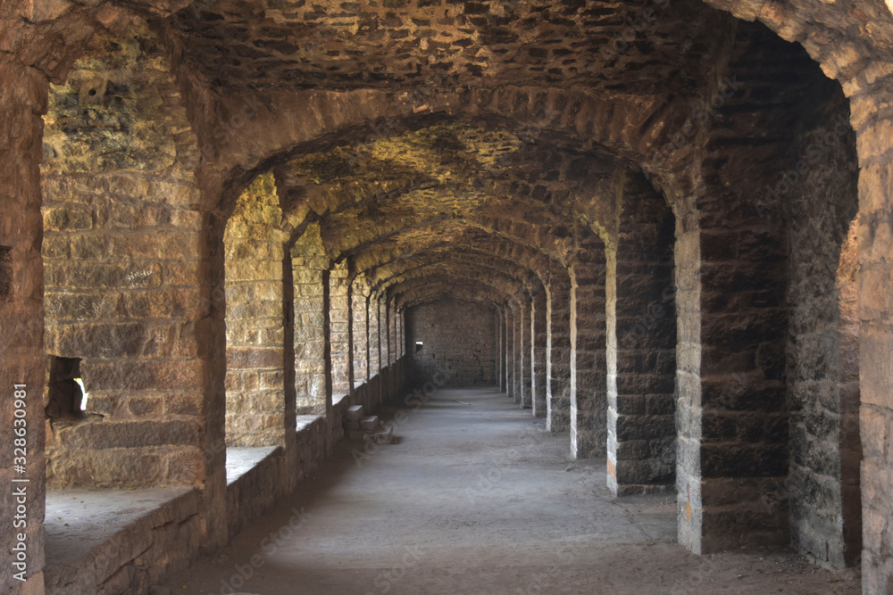 fort arches in golkonda fort india