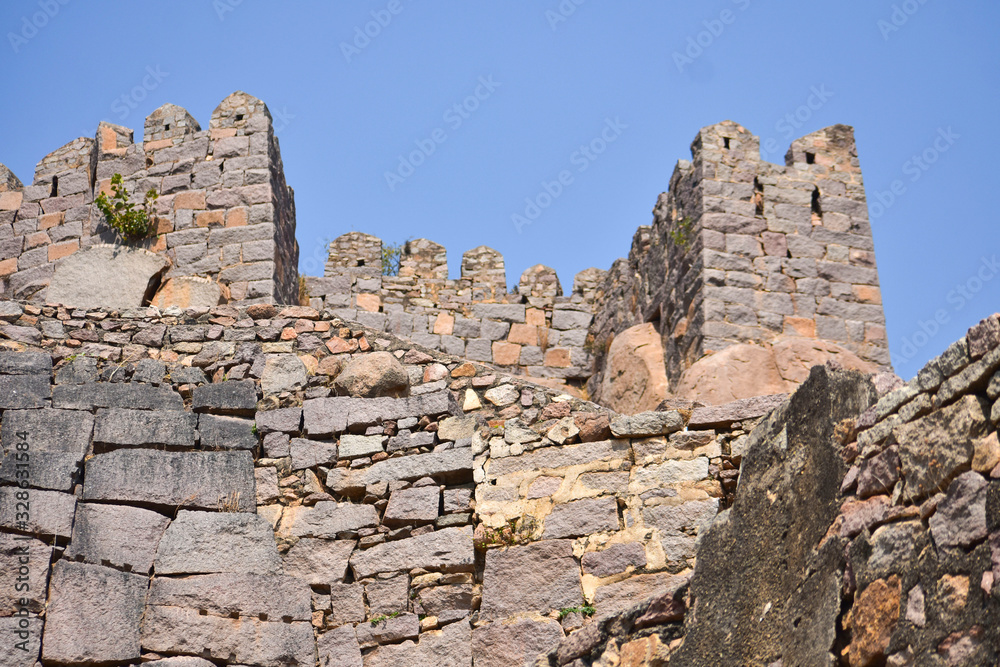 old fort wall of golkonda