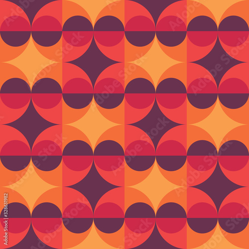 Repeated geometric forms. Abstract vector seamless pattern.