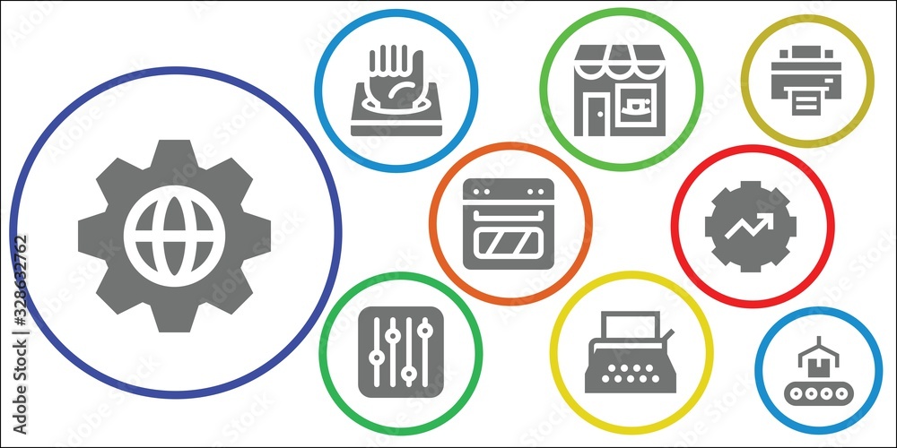 Modern Simple Set of machine Vector filled Icons Modern Simple Set of machine Vector filled Icons