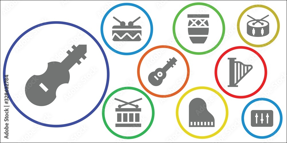 Modern Simple Set of piano Vector filled Icons Modern Simple Set of piano Vector filled Icons