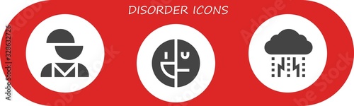 disorder icon set